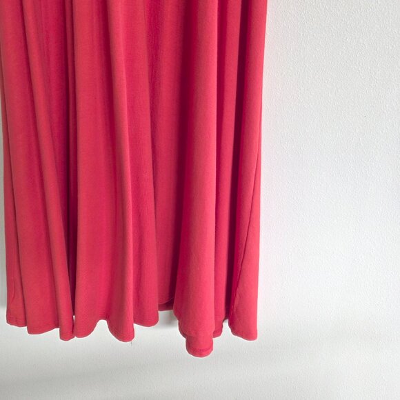 A New Day Classic Red Maxi Dress, Soft Stretch Knit Scoop Back Style Capsule - Picture 3 of 8